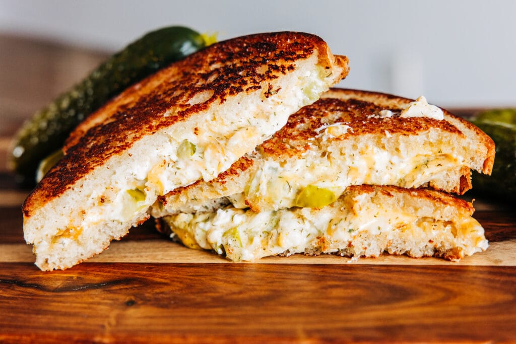 dill-ightful grilled cheese sandwich