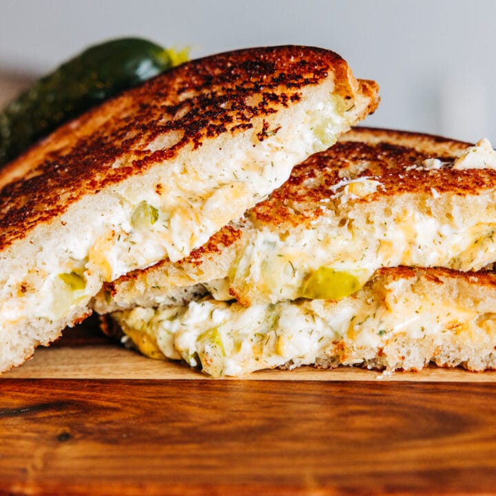 dill-ightful grilled cheese sandwich