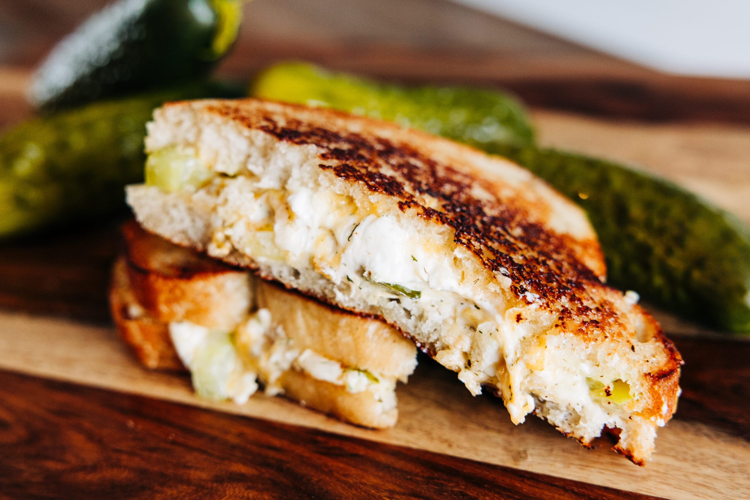 dill-ightful grilled cheese sandwich