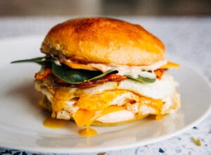 The Ultimate Sriracha Brioche Egg Sandwich