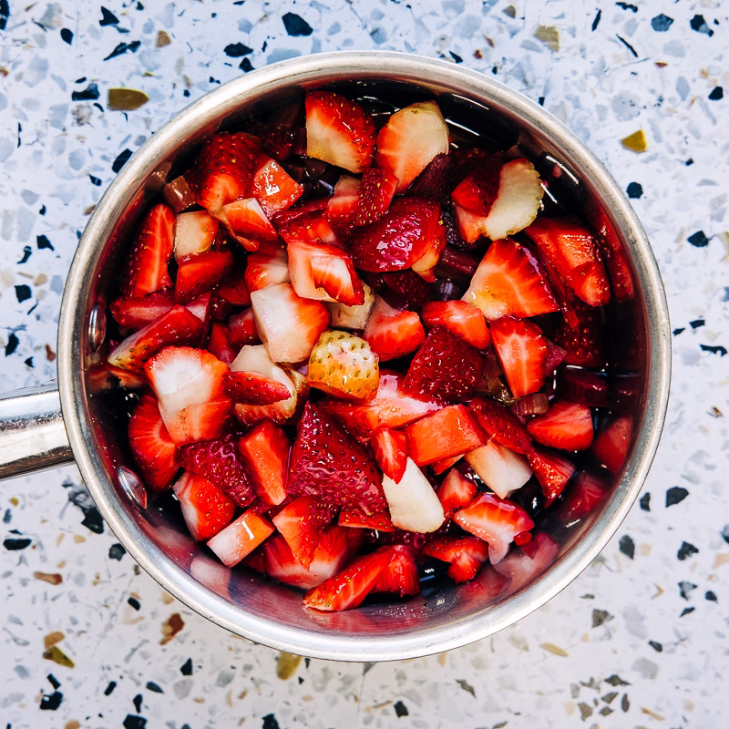 strawberry rhubarb chia jam