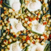 sheet pan eggs with asparagus