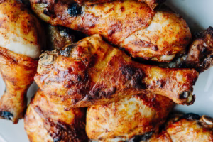 Sticky Maple Dijon Baked Chicken Legs