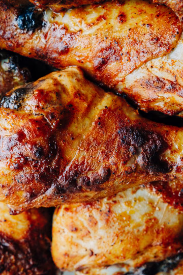 Sticky Maple Dijon Baked Chicken Legs