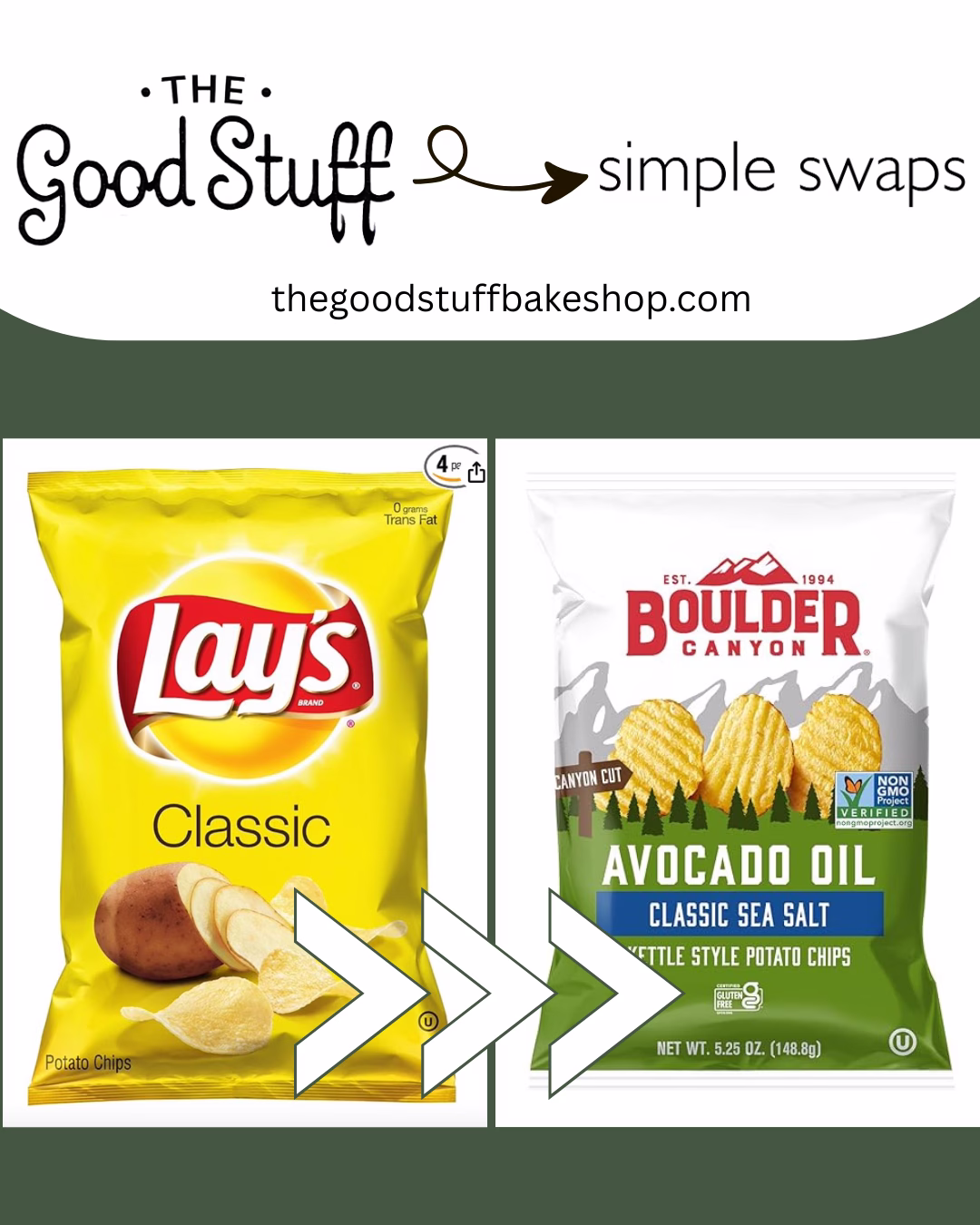 Good Stuff Simple Chip Swap: Better for you Chips!