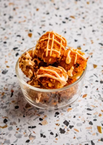 Spicy Garlic Aioli on leftover mashed potato bites