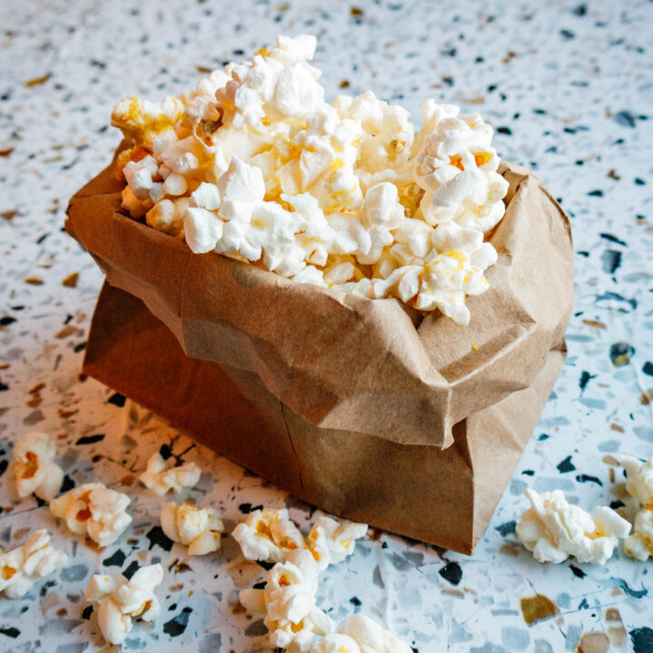 Brown Paper Bag Microwave Popcorn