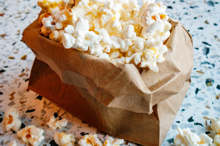 Brown Paper Bag Microwave Popcorn