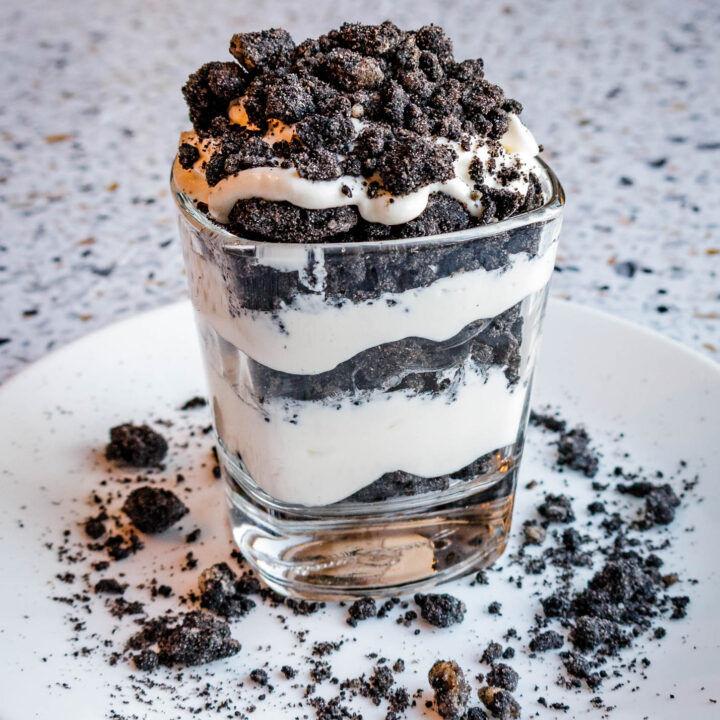 high protein cookies and cream yogurt cups