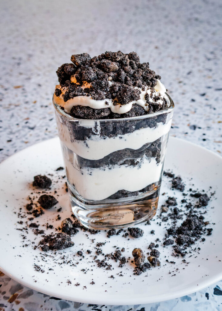 high protein cookies and cream yogurt cups