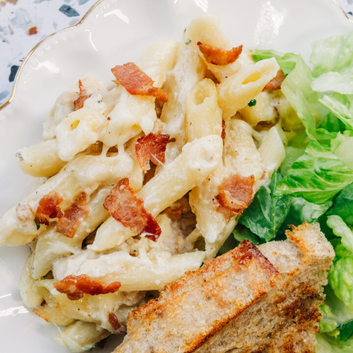 chicken bacon ranch alfredo casserole
