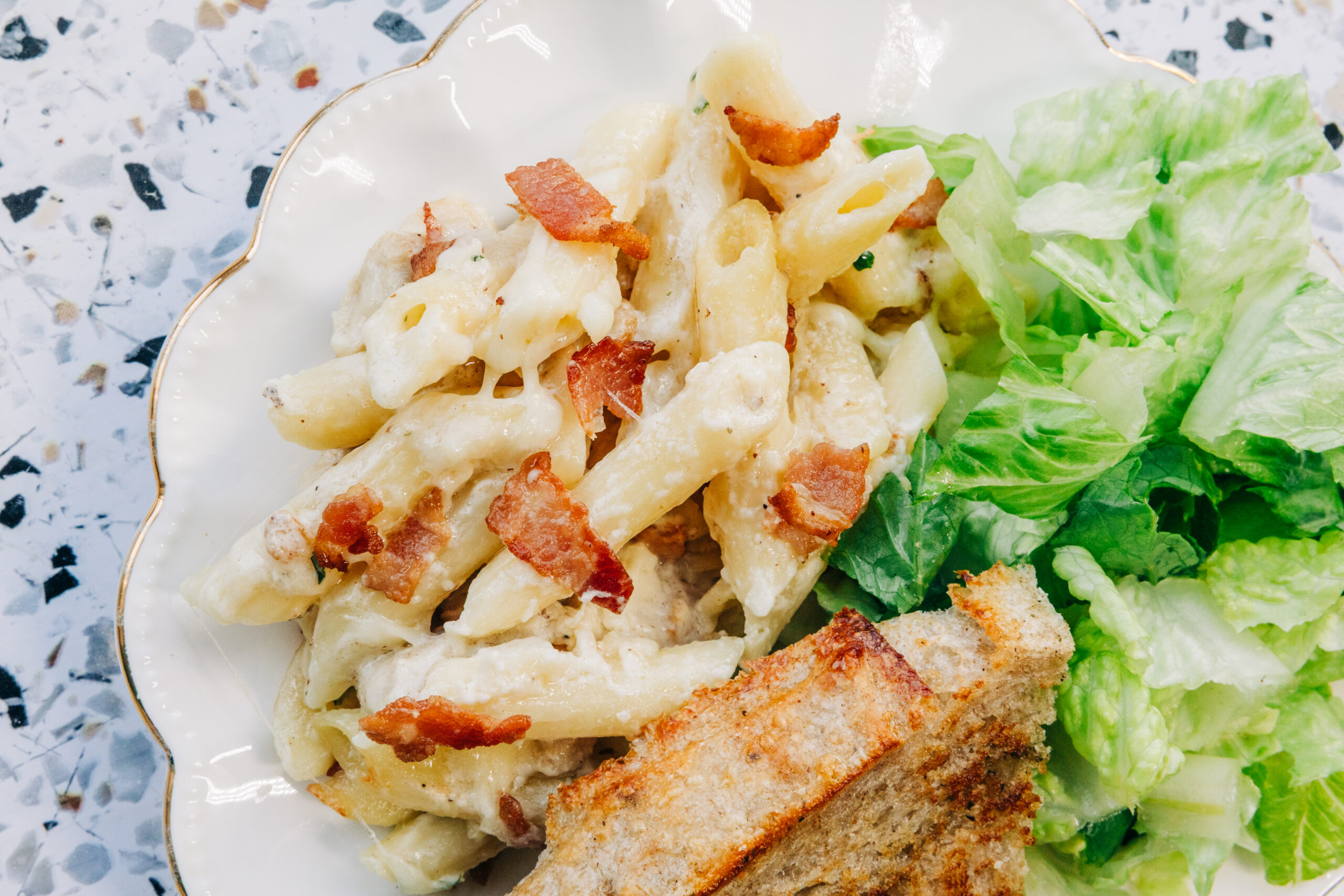 chicken bacon ranch alfredo casserole