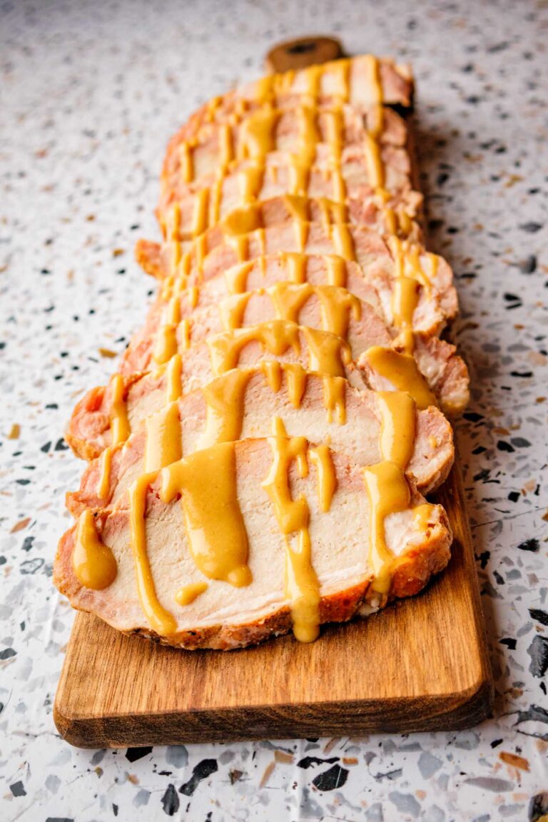 honey mustard smoked pork loin