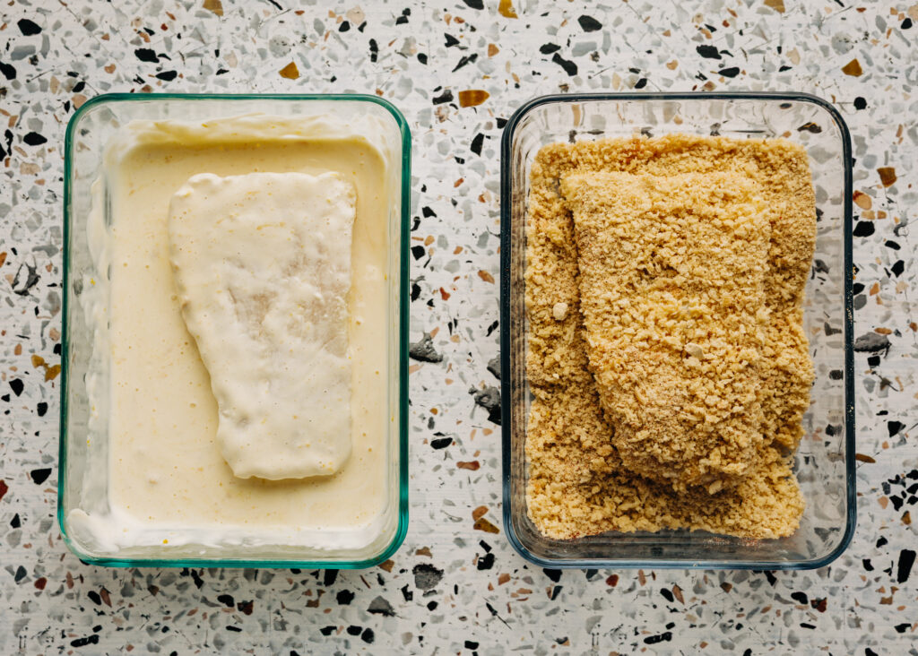 air fryer mayo dipped fish