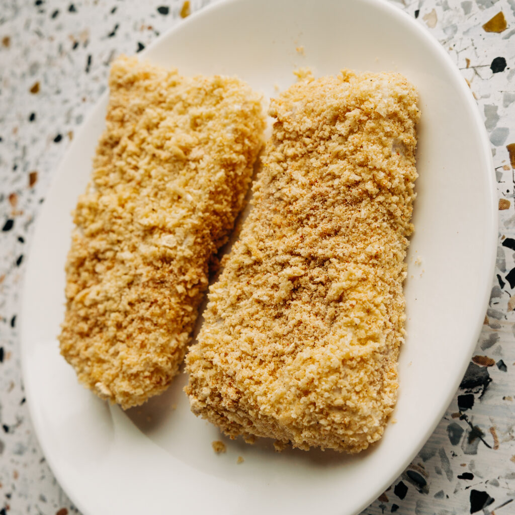 air fryer mayo dipped fish