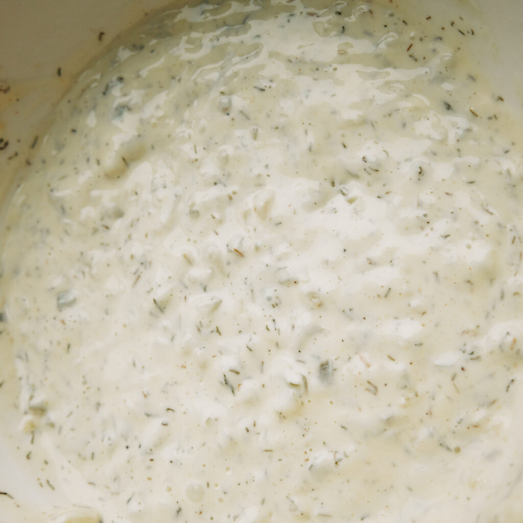 clean homemade tartar sauce