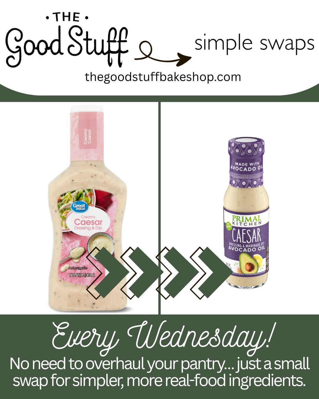The Good Stuff Simple Swap: Guide to Choosing a Store Bought, Clean Ingredient Salad Dressing