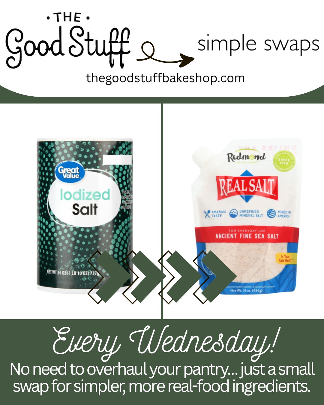 better salt options, swapping iodized table salt for redmonds or ancient salt